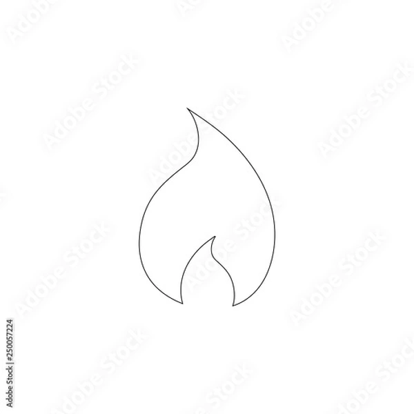 Obraz Fire flame. flat vector icon