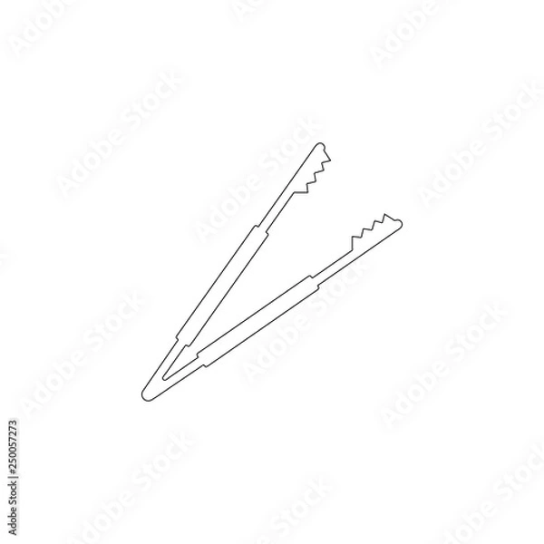 Obraz Forceps, tweezers. flat vector icon