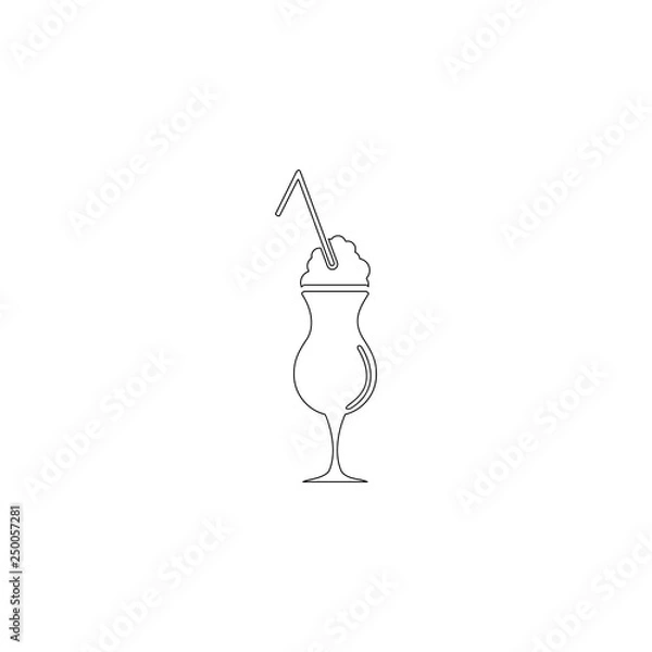 Obraz cocktail. flat vector icon