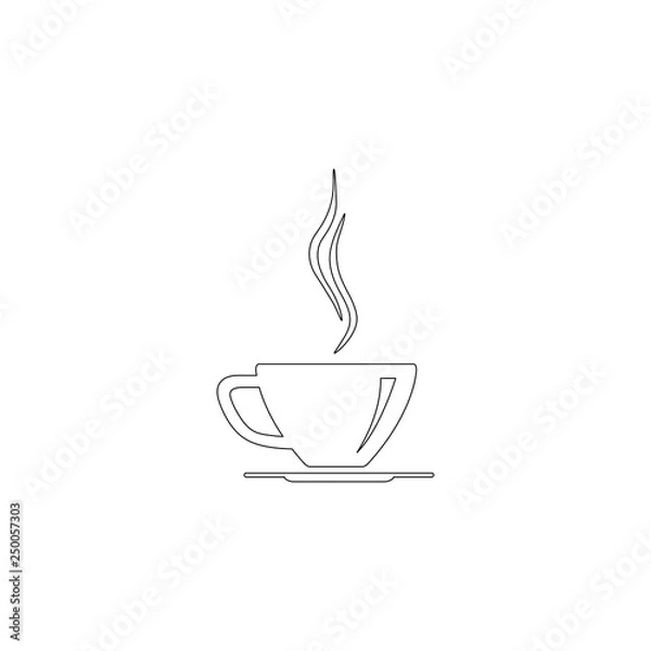 Obraz Cup of coffee. flat vector icon