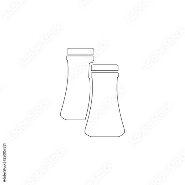 Obraz Salt and pepper. flat vector icon