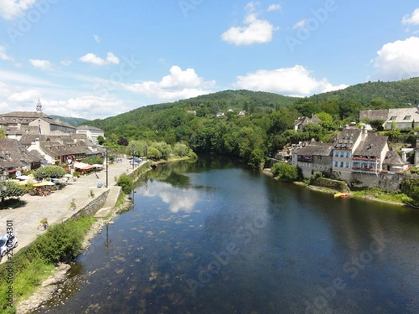Obraz village en bord de riviere
