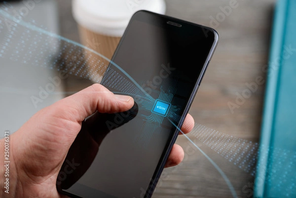 Obraz Phone with eSIM technology