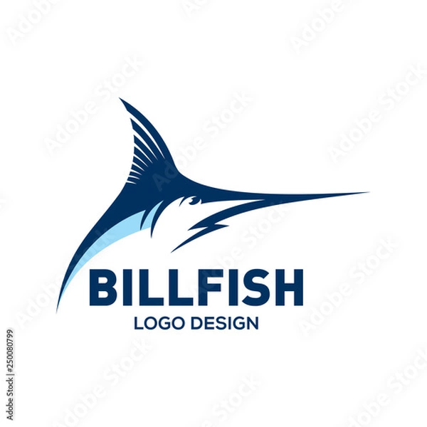 Obraz Blue Marlin, Bill fish logo design template