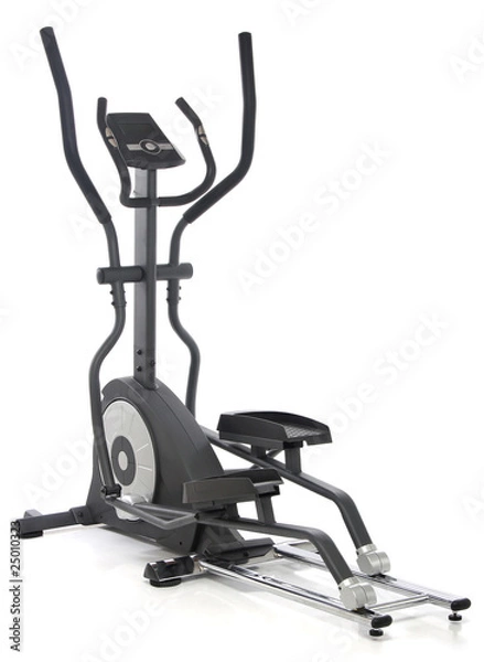 Obraz Elliptical gym machine over white background