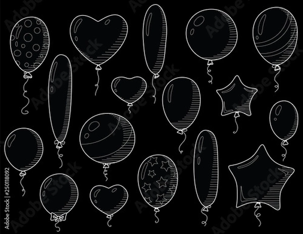 Fototapeta Balloons vector set