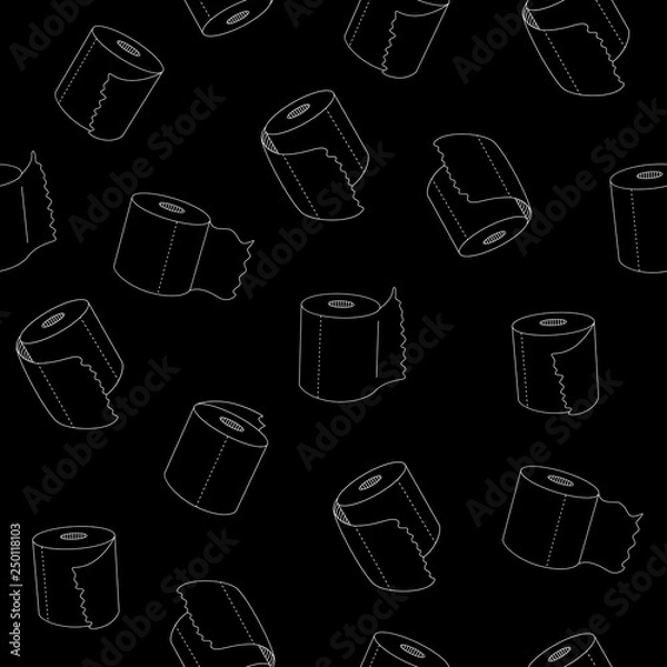Fototapeta Vector seamless bath tissue pattern