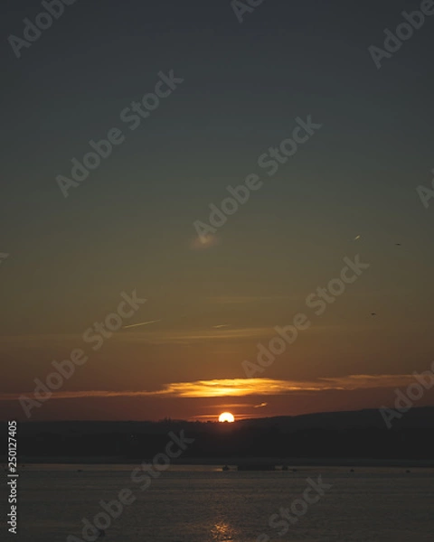 Obraz Sunset over river medway