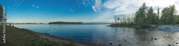 Obraz Panorama of low tide in the Kandalaksha Bay