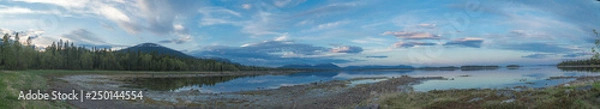 Obraz Panorama of low tide in the Kandalaksha Bay