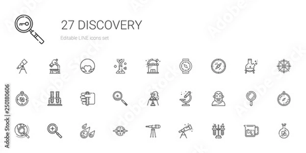 Obraz discovery icons set