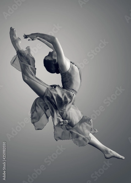 Obraz Ballerina jumping up in the air