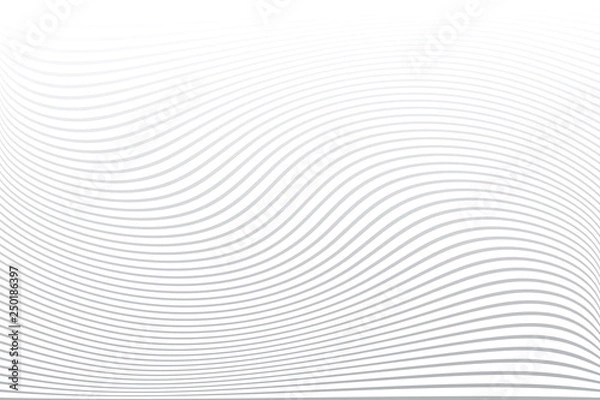 Fototapeta White textured background. Wavy lines texture. 