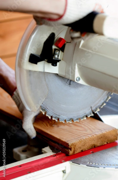 Fototapeta work with hole saw