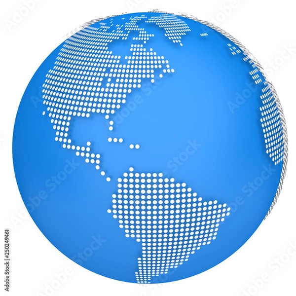 Fototapeta Earth globe model. 3d illustration