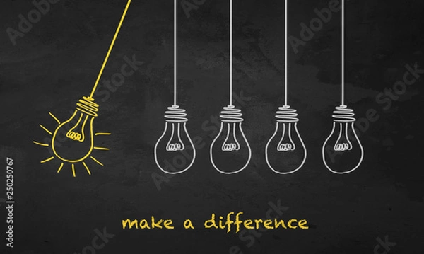 Obraz Light Bulbs - Make a Difference