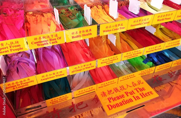 Obraz Predicting Future with ribbon in Chinese style