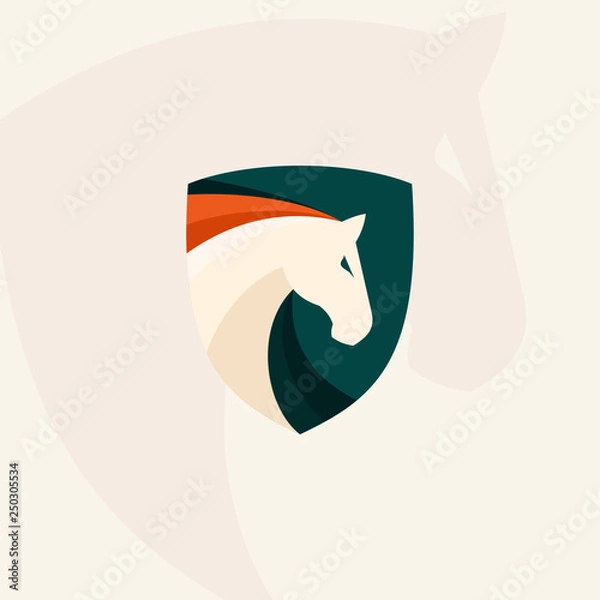 Obraz animal logos with a combination of shields, a modern logo