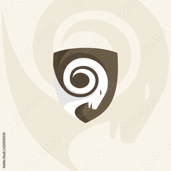 Obraz animal logos with a combination of shields, a modern logo