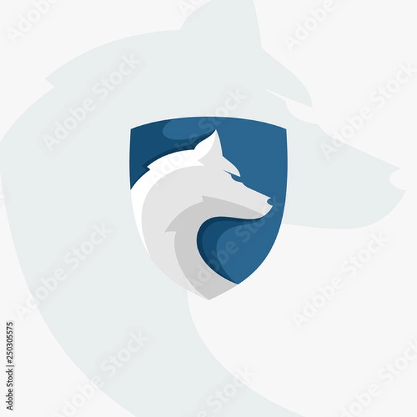 Obraz animal logos with a combination of shields, a modern logo