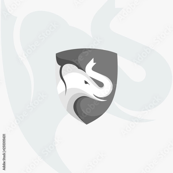 Obraz animal logos with a combination of shields, a modern logo
