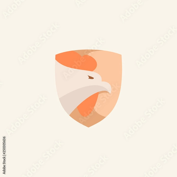 Obraz animal logos with a combination of shields, a modern logo