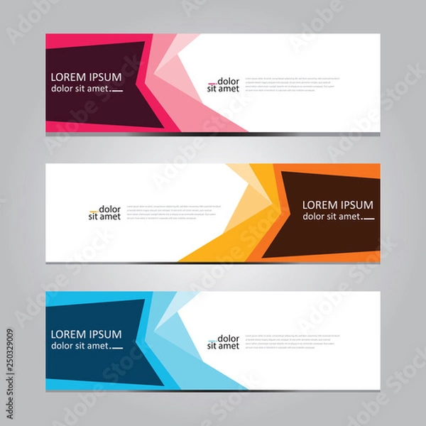 Fototapeta Vector abstract geometric design banner web template.
