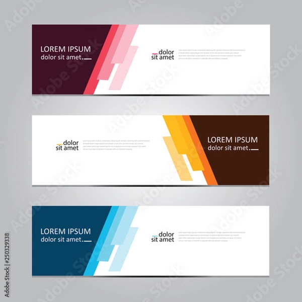 Fototapeta Vector abstract geometric design banner web template.
