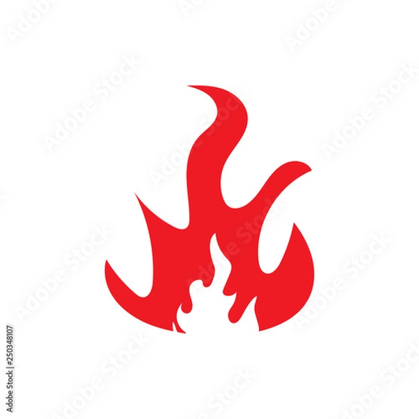 Fototapeta Flame icon design template vector isolated