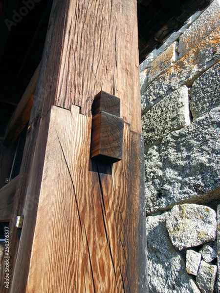 Obraz 釘を使わない日本の木造建築技術