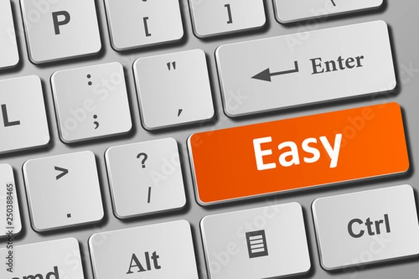 Obraz Easy button on keyboard
