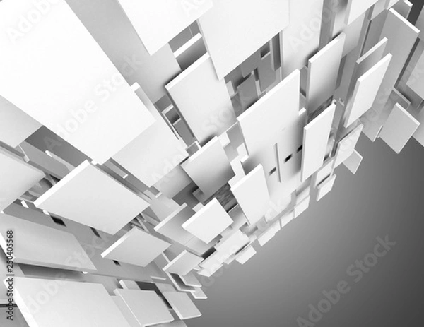 Fototapeta 3D abstract background construction. 3d illustration