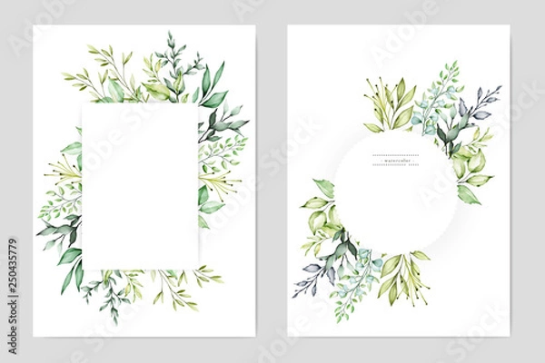 Obraz watercolor floral frame multi purpose background