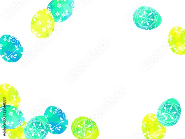 Fototapeta イースターエッグのイラストの背景素材