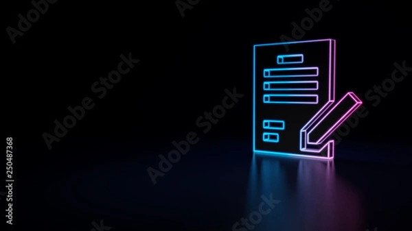 Obraz 3d icon of contract
