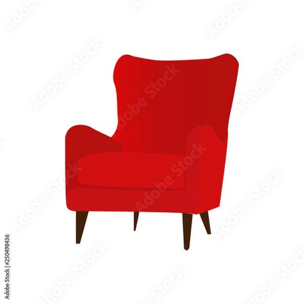 Obraz red armchair vector