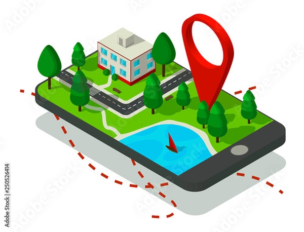 Obraz map in the phone