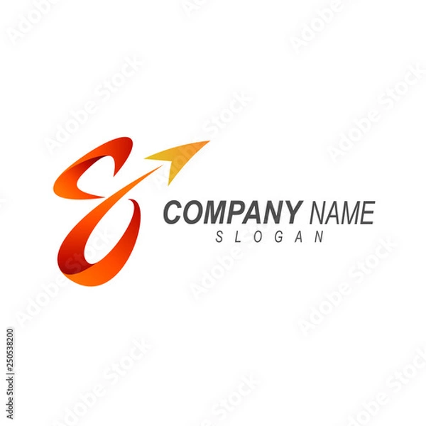 Obraz fast arrow letter s logo