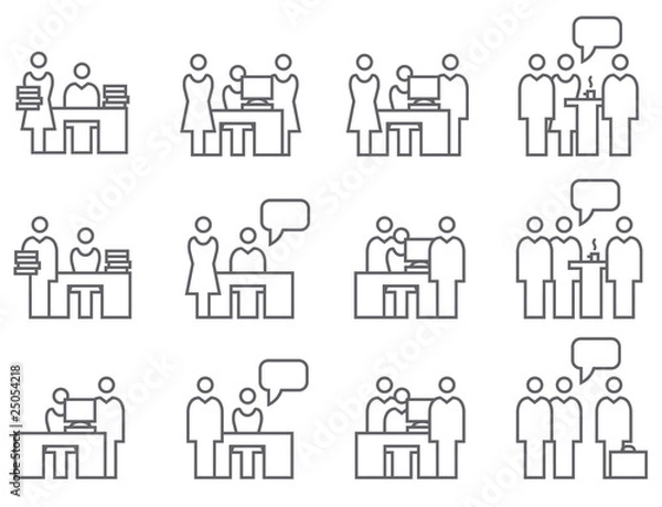 Obraz Icon Set Teamwork