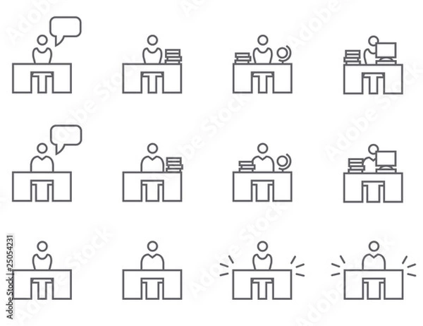 Obraz Icon Set Arbeitsplatz