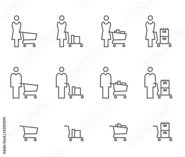 Obraz Icon Set Supermarkt