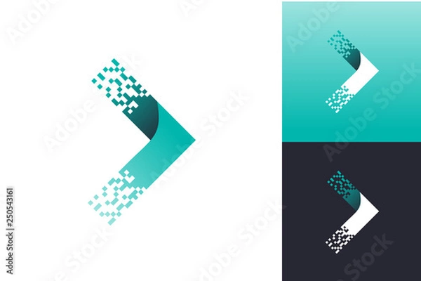 Fototapeta Pixel Arrow Logo Inspirations Template