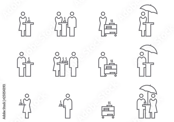 Obraz Icon Set Gastronomie