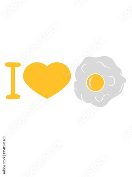 Obraz herz i love liebe spiegelei kochen braten essen ei eigelb eiweiß frühstück servieren hunger lecker schürze koch chef meister leibgericht clipart design