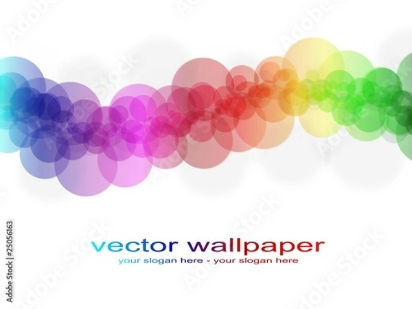 Obraz Rainbow Vector Bubbles Wallpaper