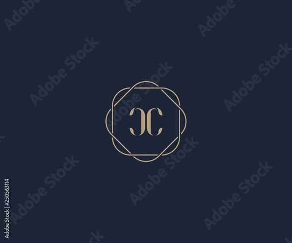 Obraz luxury initial letter CC logo design template
