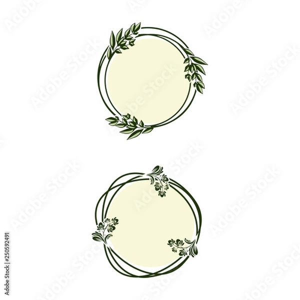 Obraz vector illustration of a floral ornament isolated on white background, simple and modern ornament.