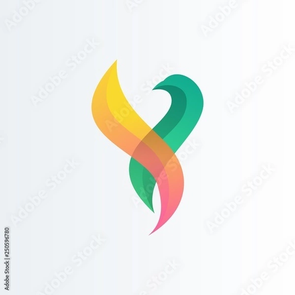 Fototapeta Abstract bird illustration Design vector template