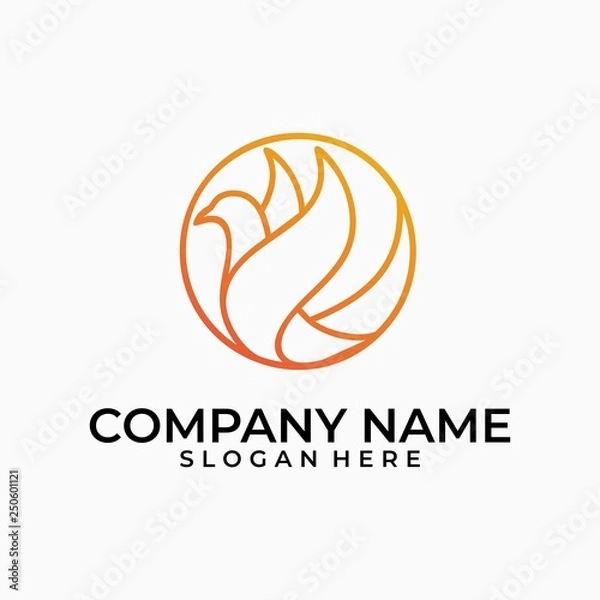 Fototapeta Bird illustration design idea vector template