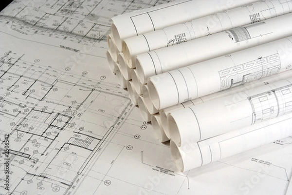 Fototapeta rysunki inżynierii i architektury 2